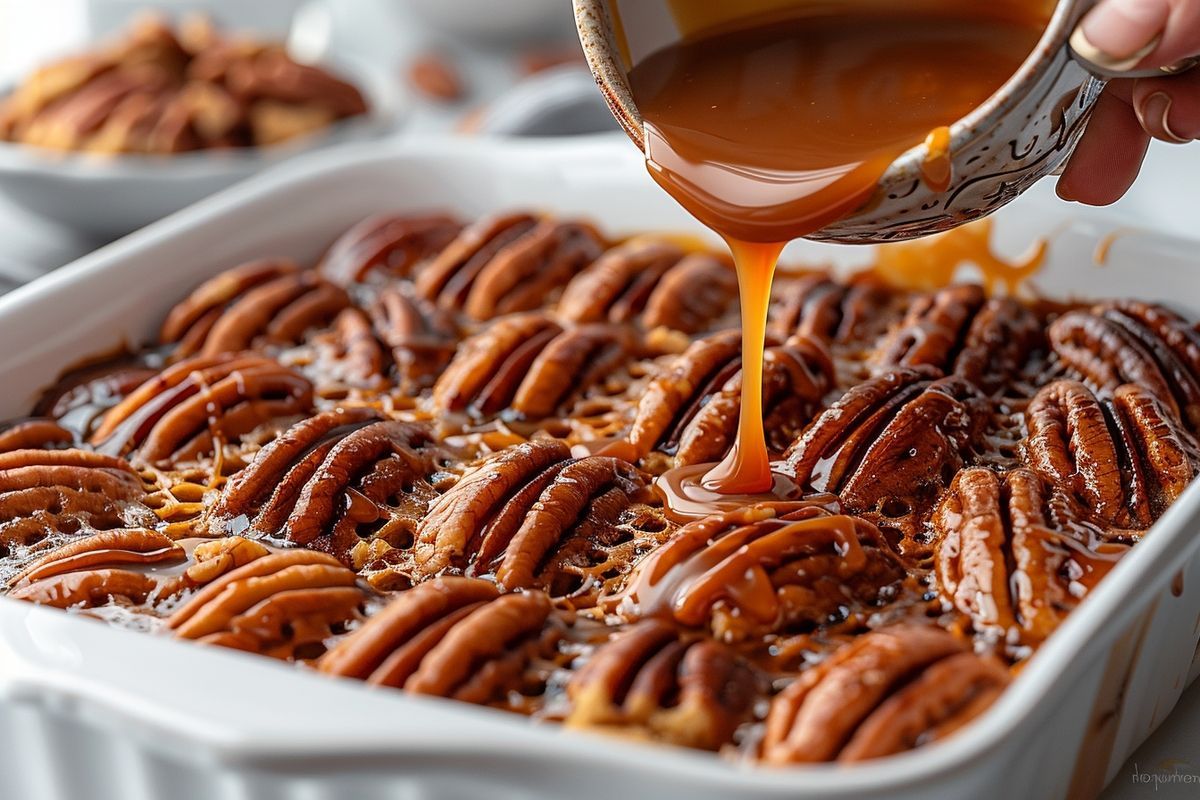 Les délices de l'automne : savourez un gâteau renversé aux noix de pécan, un plaisir réconfortant