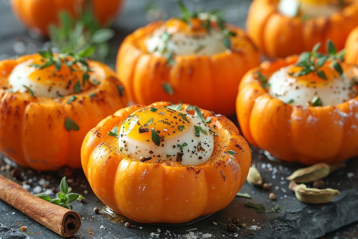 Les mini courges farcies à l'œuf cocotte : un délice automnal simple et original pour ravir vos invités